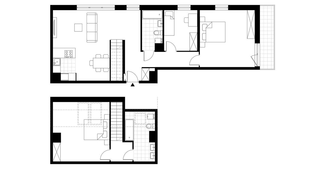 4-pokojowe mieszkanie 99m2 + taras Bezpośrednio - Pełny obrazek: 3/6