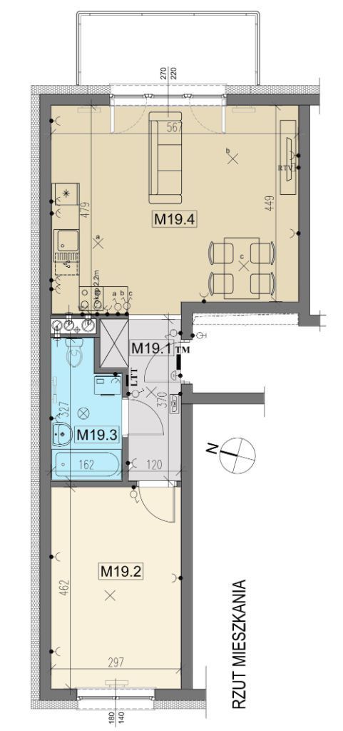 Nowe Centrum Września mieszkanie E1.M19