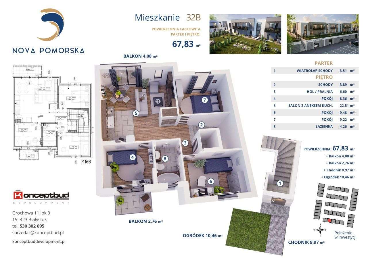 Nova Pomorska | mieszkanie 32B | 67.83 m2 - Pełny obrazek: 2/7