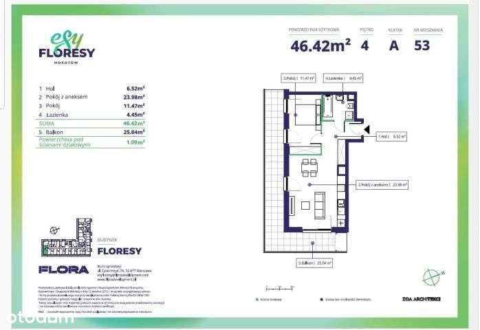 Mieszkanie, 46,42 m², Warszawa-0