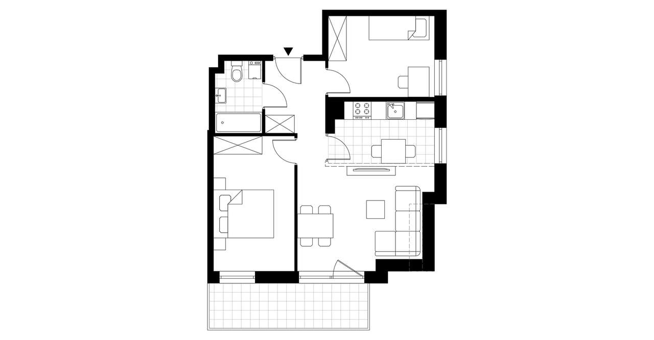 3-pokojowe mieszkanie 52m2 + balkon Bez Prowizji - Pełny obrazek: 3/8