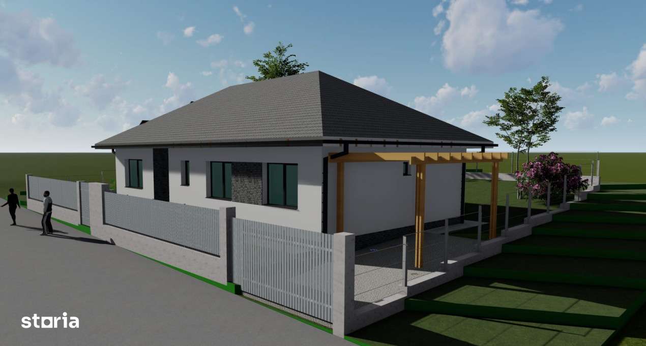 Casa pe un nivel, 105mp utili+65mp pod, 500mp teren, Chinteni - Imagine principală: 2/7