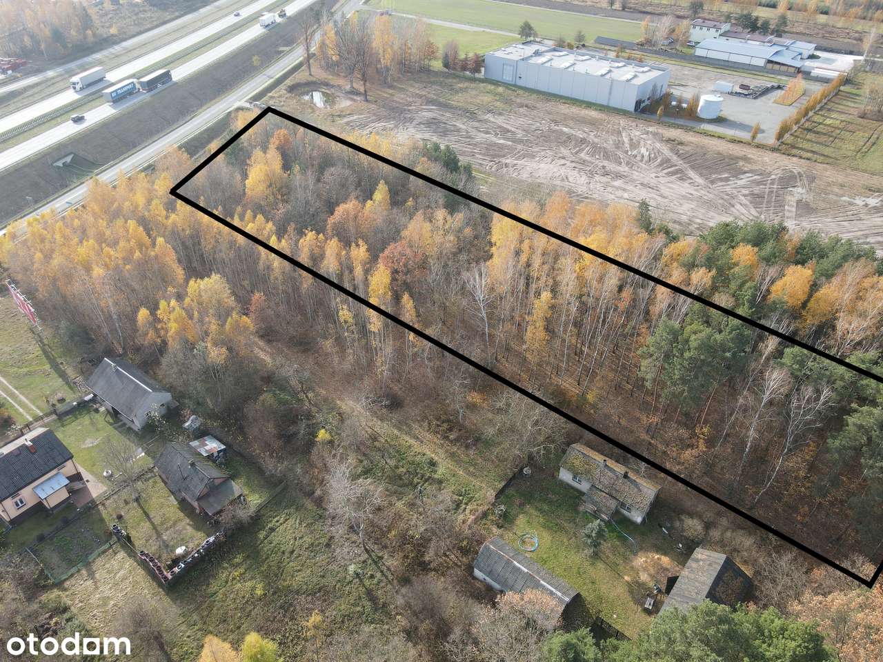 Działka PU przy drodze serwisowej trasy S8. Żabia Wola - Pełny obrazek: 1/8