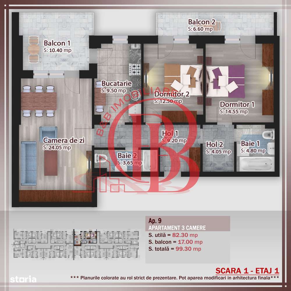 Titan-Pallady-Apartament 3 camere decomandat-7min STB