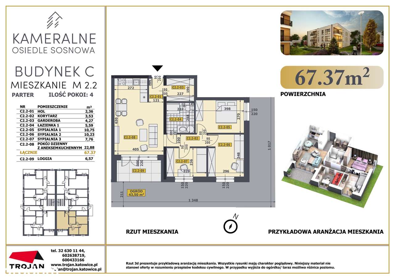 Osiedle Sosnowa | mieszkanie 4-pok. | C2_2 - Pełny obrazek: 2/9