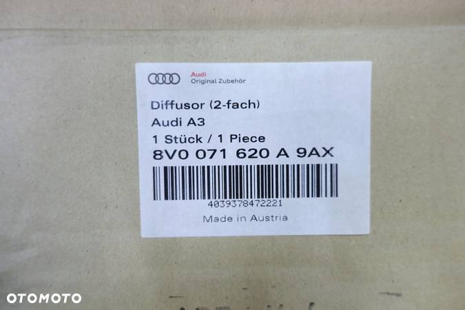 DYFUZOR DOKŁADKA ZDERZAKA TYŁ AUDI A3 8V NOWE OEM - 12