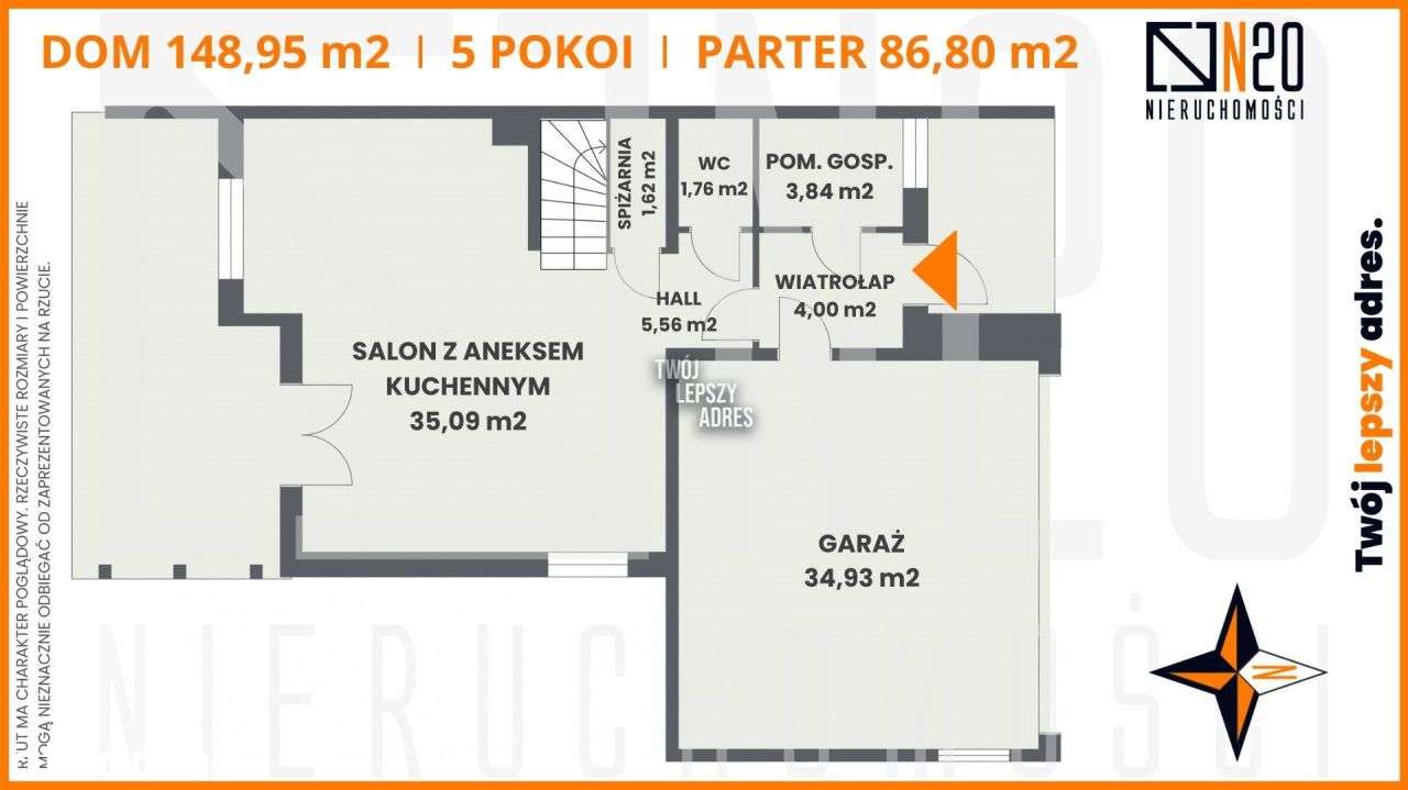 Nowoczesny Dom Z Dwustanowiskowym Garażem - Pełny obrazek: 4/20