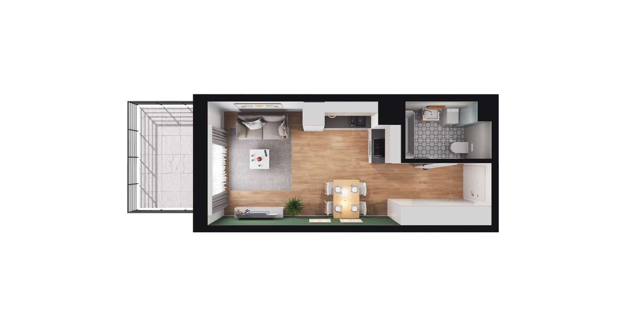 Ville Garden | mieszkanie 1-pok. | A.19 - Pełny obrazek: 3/9