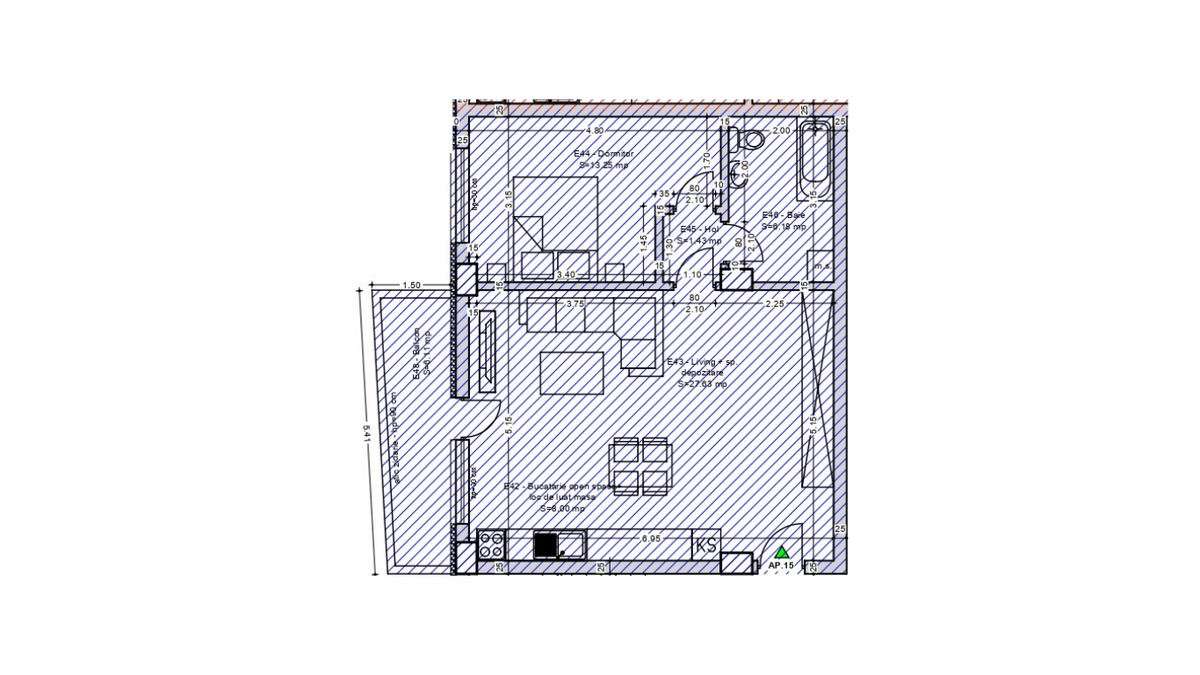 Apartament cu 2 camere și terasă de 6.11 m², în Mangalia-800m de plajă - Imagine principală: 4/8