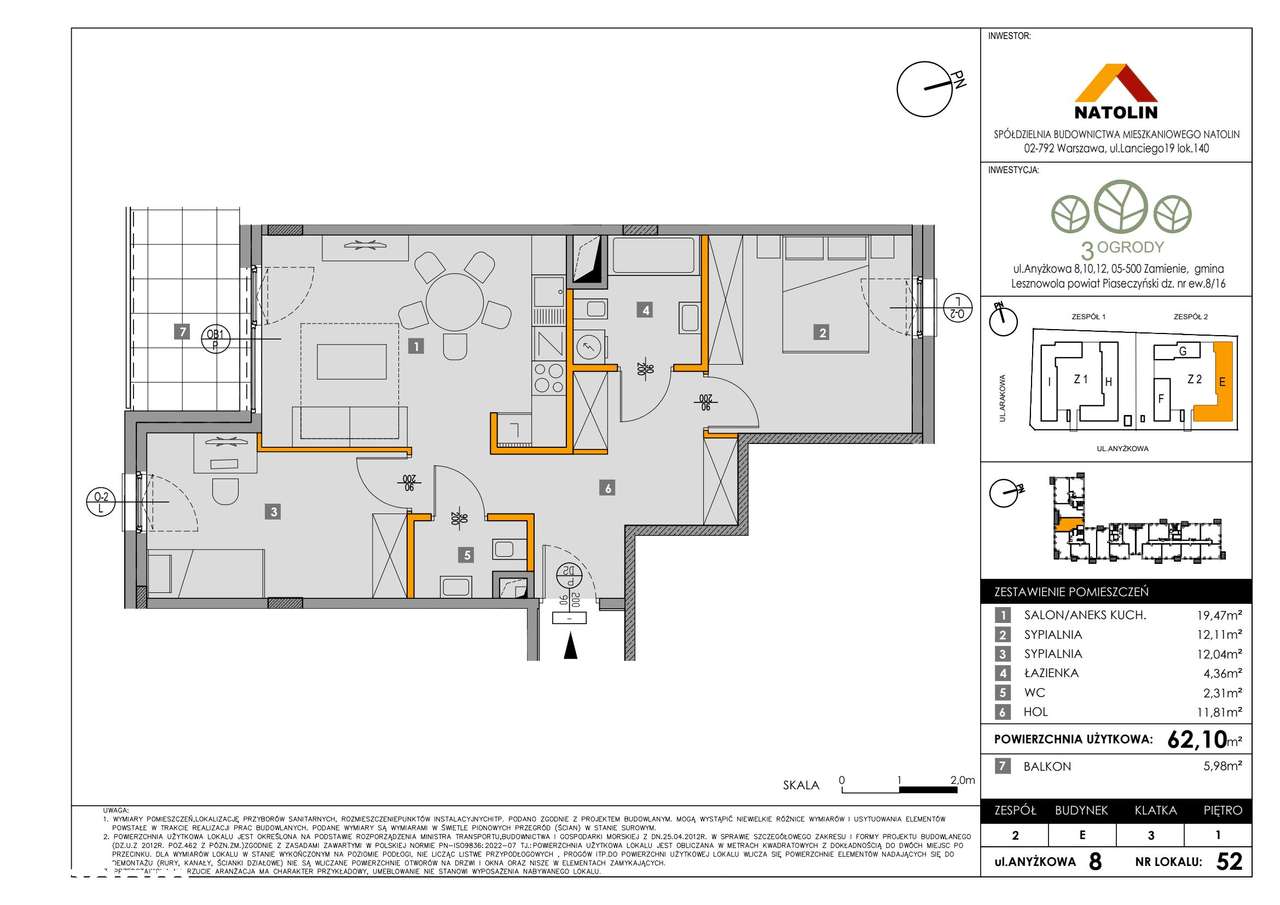 ustawne 3-pok. mieszkanie 8_52 - Pełny obrazek: 2/7