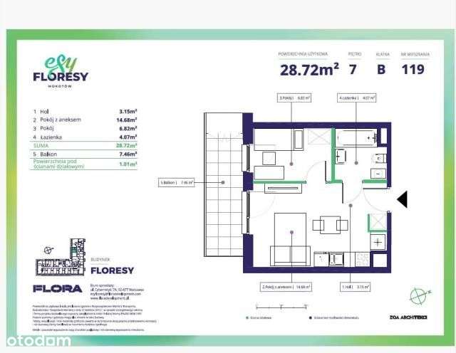 Mieszkanie, 28,72 m², Warszawa-0