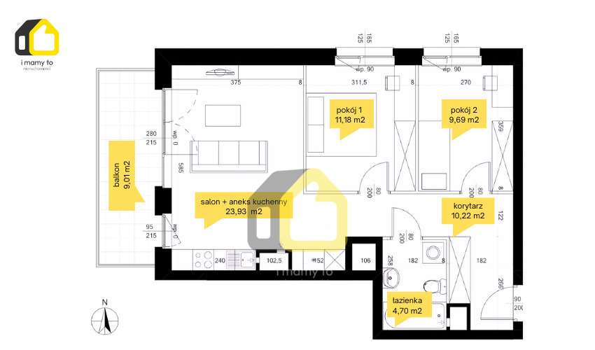 Wieczorne słońce w salonie | 3 pokoje | spacer 360-12