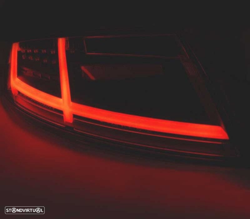 FAROLINS TRASEIROS PARA AUDI TT 06-14 LED VERMELHO FUMADO DINAMICOS - 6