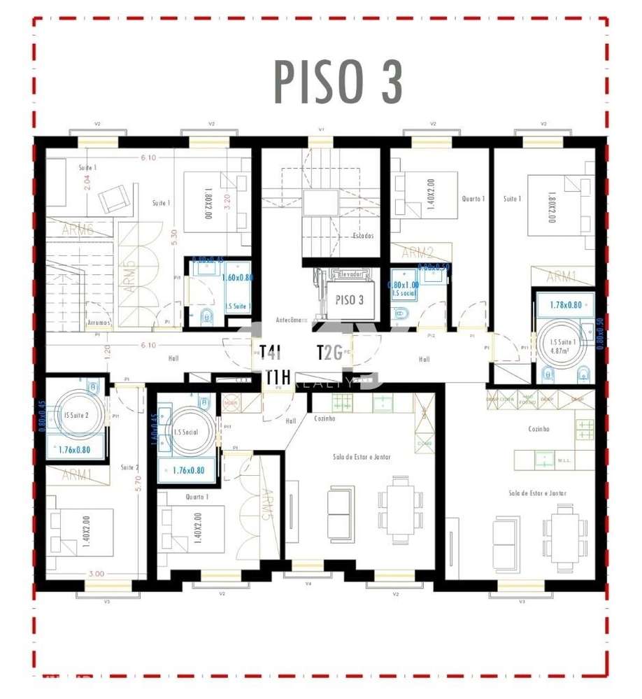 APARTAMENTO T4 DÚPLEX  COM TERRAÇO e JACUZZI PRIVATIVO EM MAFRA-21