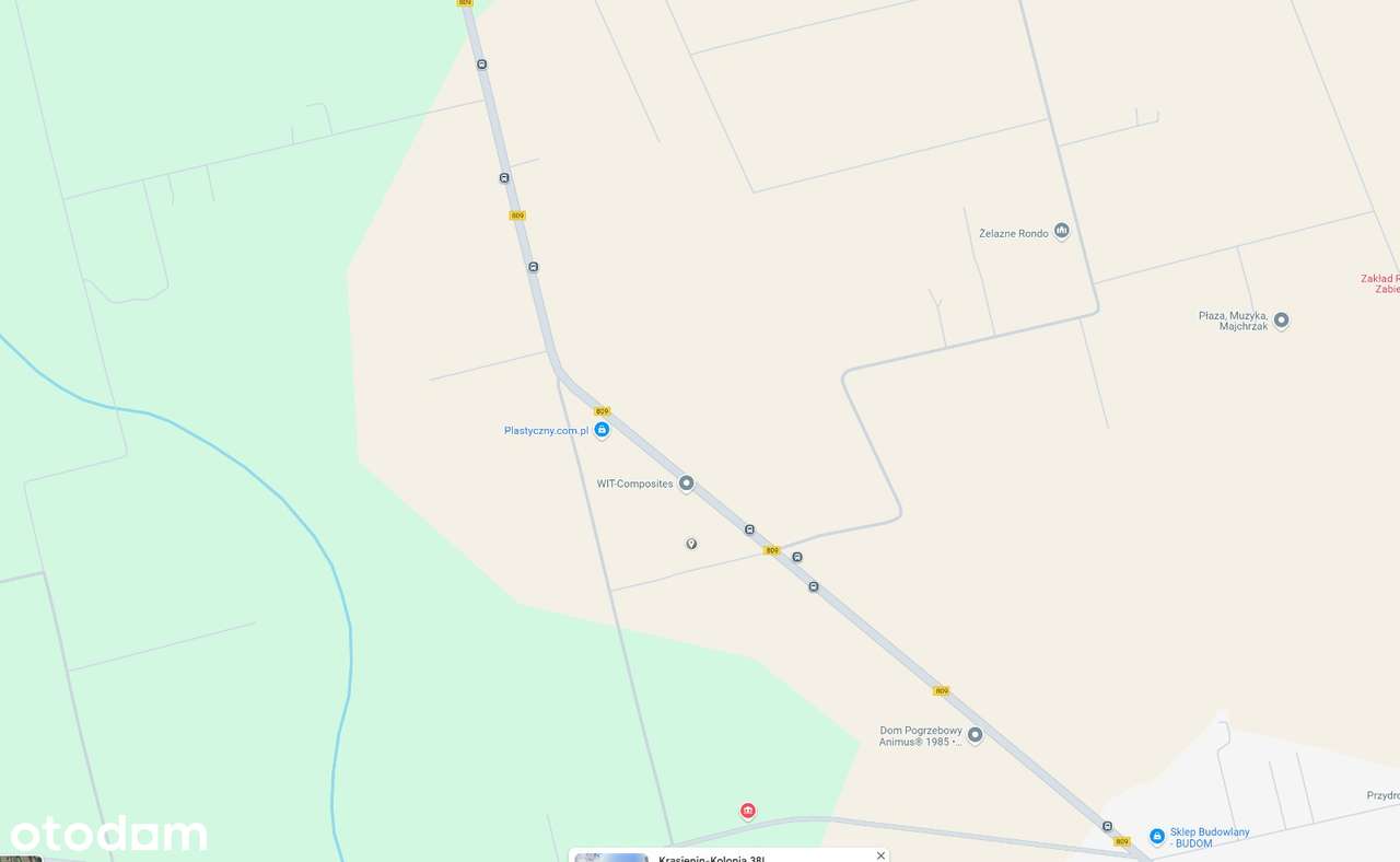 Działka 1846 m² – Krasienin-Kolonia – pod dom lub bliźniak - Pełny obrazek: 5/6