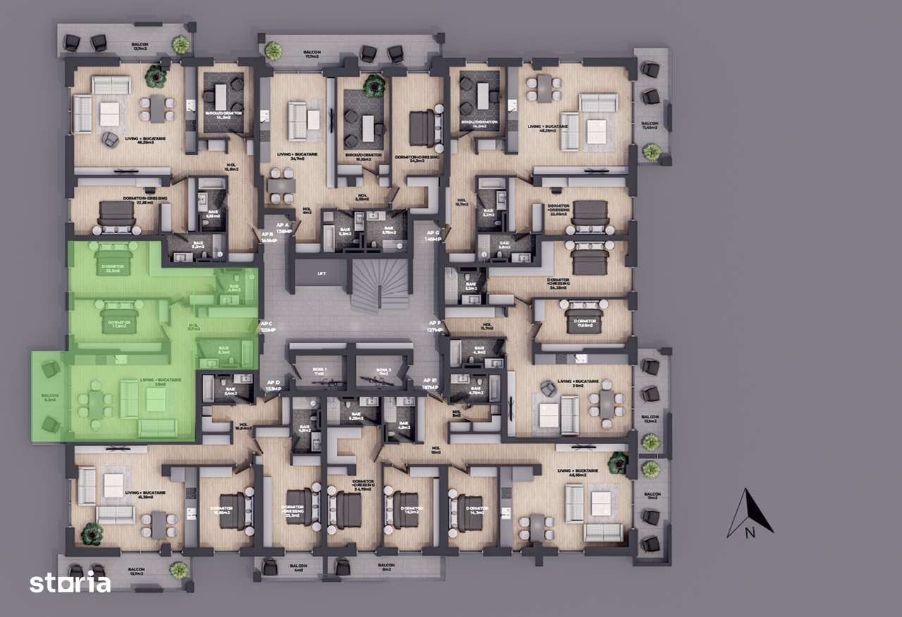 INVESTIȚE Apartament 3 camere Residence5 Forest, lângă școlile private-19