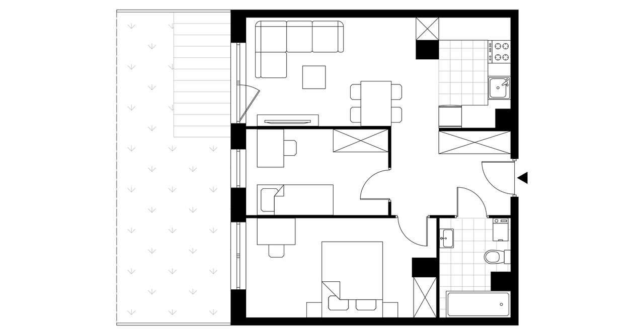 3-pokojowe mieszkanie 53m2 + ogródek Bez Prowizji - Pełny obrazek: 3/8