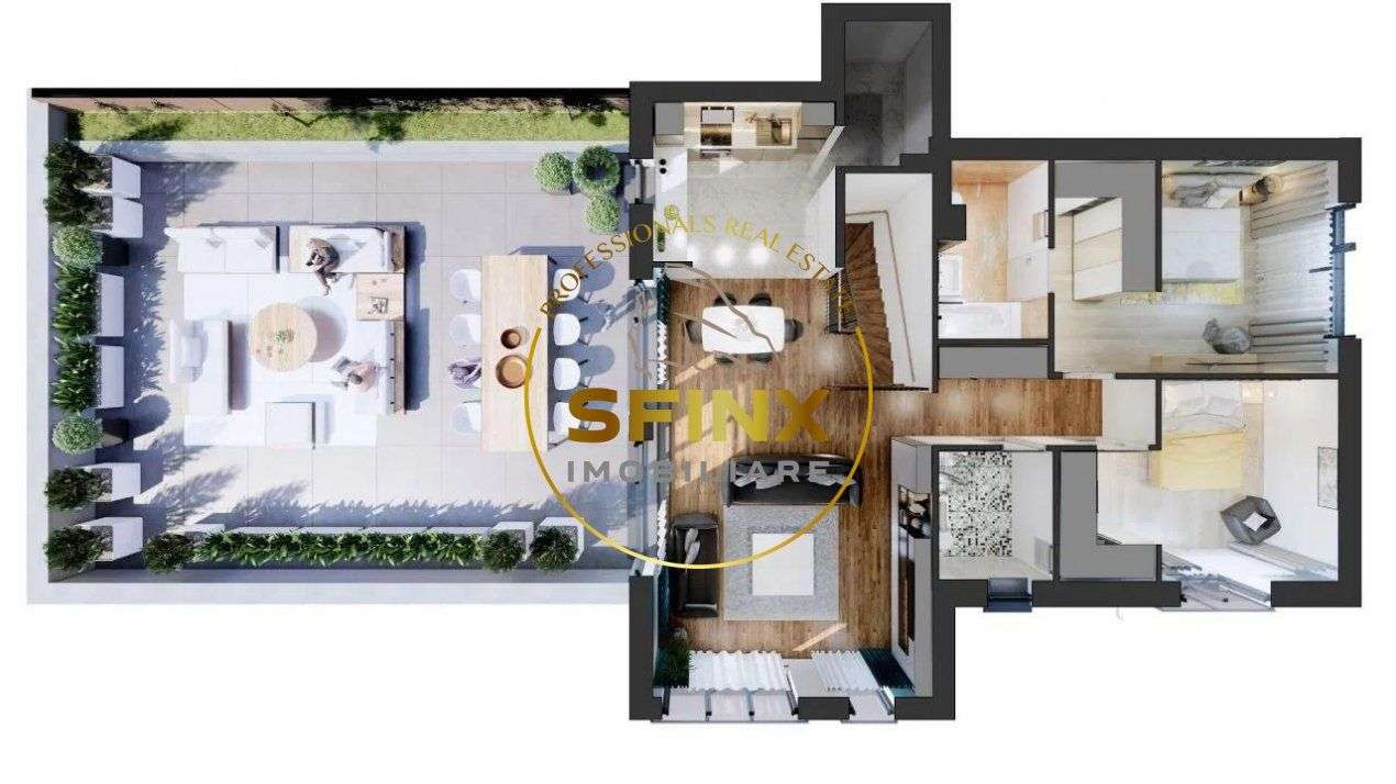 Penthouse de vanzare 4 camere 242 mp totali Hils Brauner-7