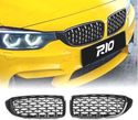 GRELHA PARA BMW SERIE 4 F32 F33 F36 LOOK M4 PRETO CROMADO - 1