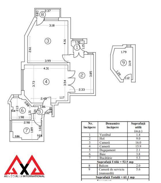 2 camere Mosilor - Piata Rosetti - 10 minute metrou Universitate-7