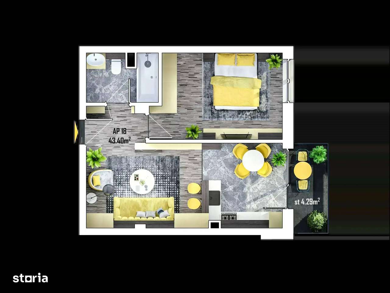 Apartament 2 camere - Imagine principală: 5/15