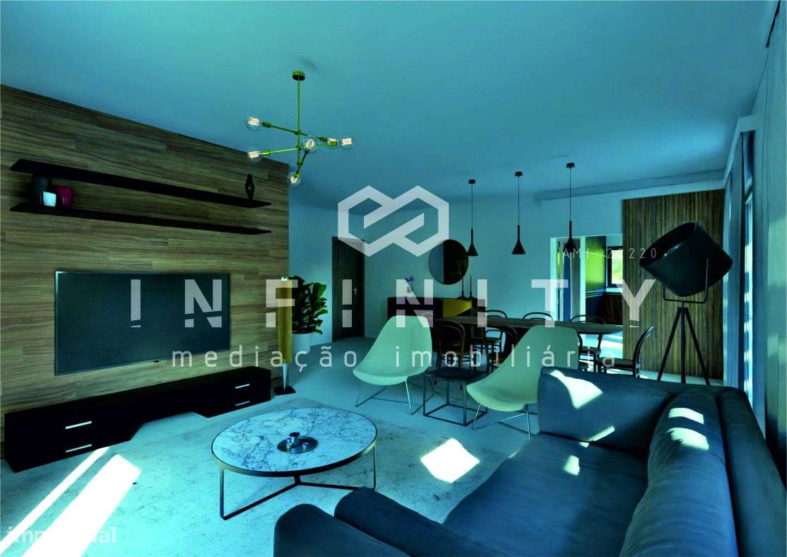 Moradia T3 térrea em construção com jardim e piscina - Grande imagem: 4/9