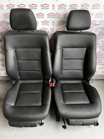 Interior din piele pe negru pentru MERCEDES E-CLASS w212 berlina cu incalzire. - 1