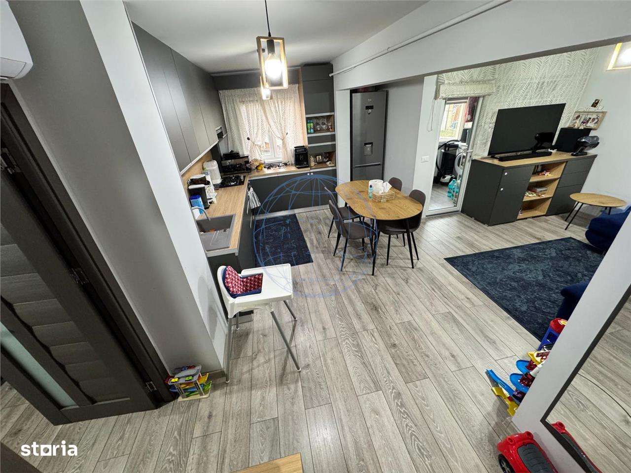 Apartament 3 camere,renovat si mobilat moder, etaj 1,  Stefan cel Mare - Imagine principală: 5/20