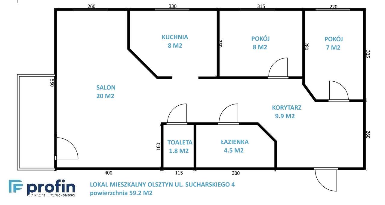 Atrakcyjne mieszkanie 3 pokoje 59 m2 osiedle Generałów Olsztyn-19