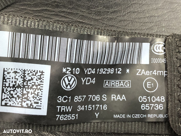 Centura dreapta fata VW Passat B7 Variant 2.0 TDI manual 140 CP - 2