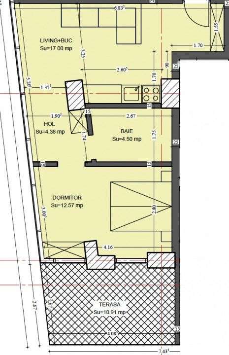 Studio XL in imobil premium langa plaja - Imagine principală: 2/12