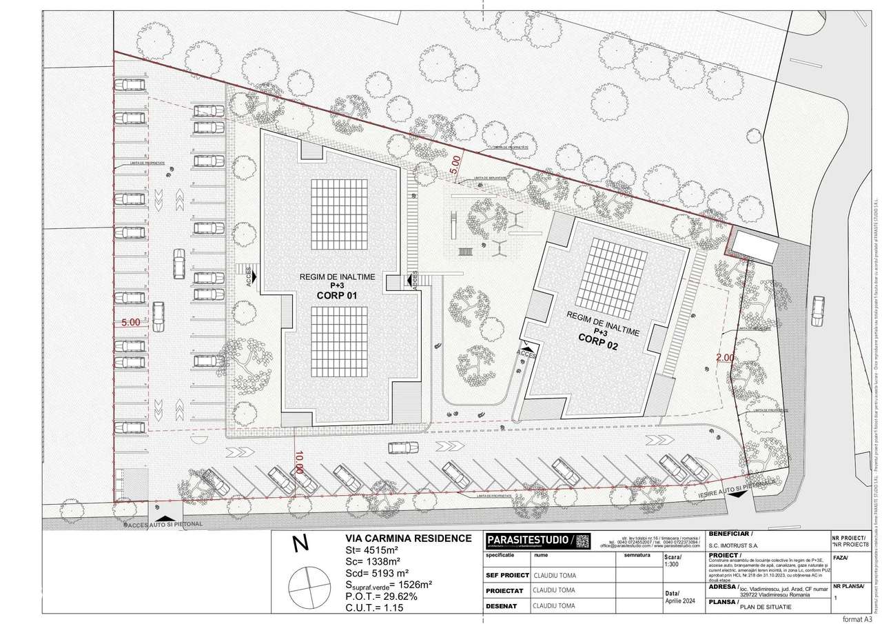 Apartament nou cu o camera Via Carmina de la dezvoltator avans 5%-6