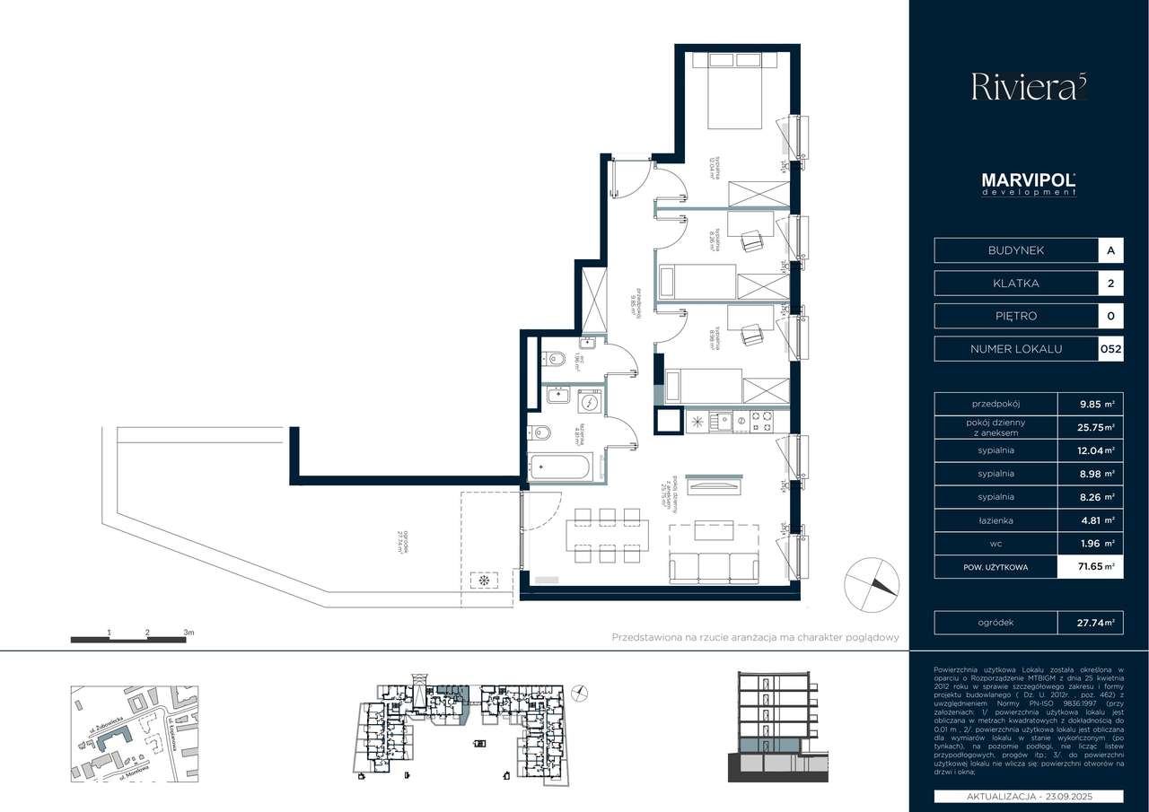 4-pokojowe mieszkanie 71m2 + ogródek - Pełny obrazek: 2/7