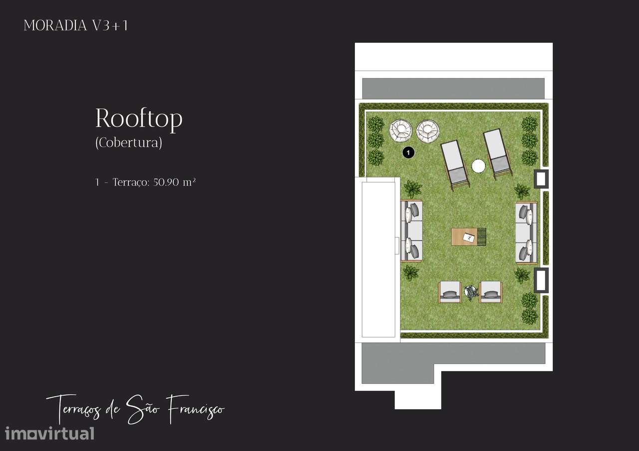 Moradia Banda - Tipologia V3+1 com piscina | Terraços de S. Francisco - Grande imagem: 4/11