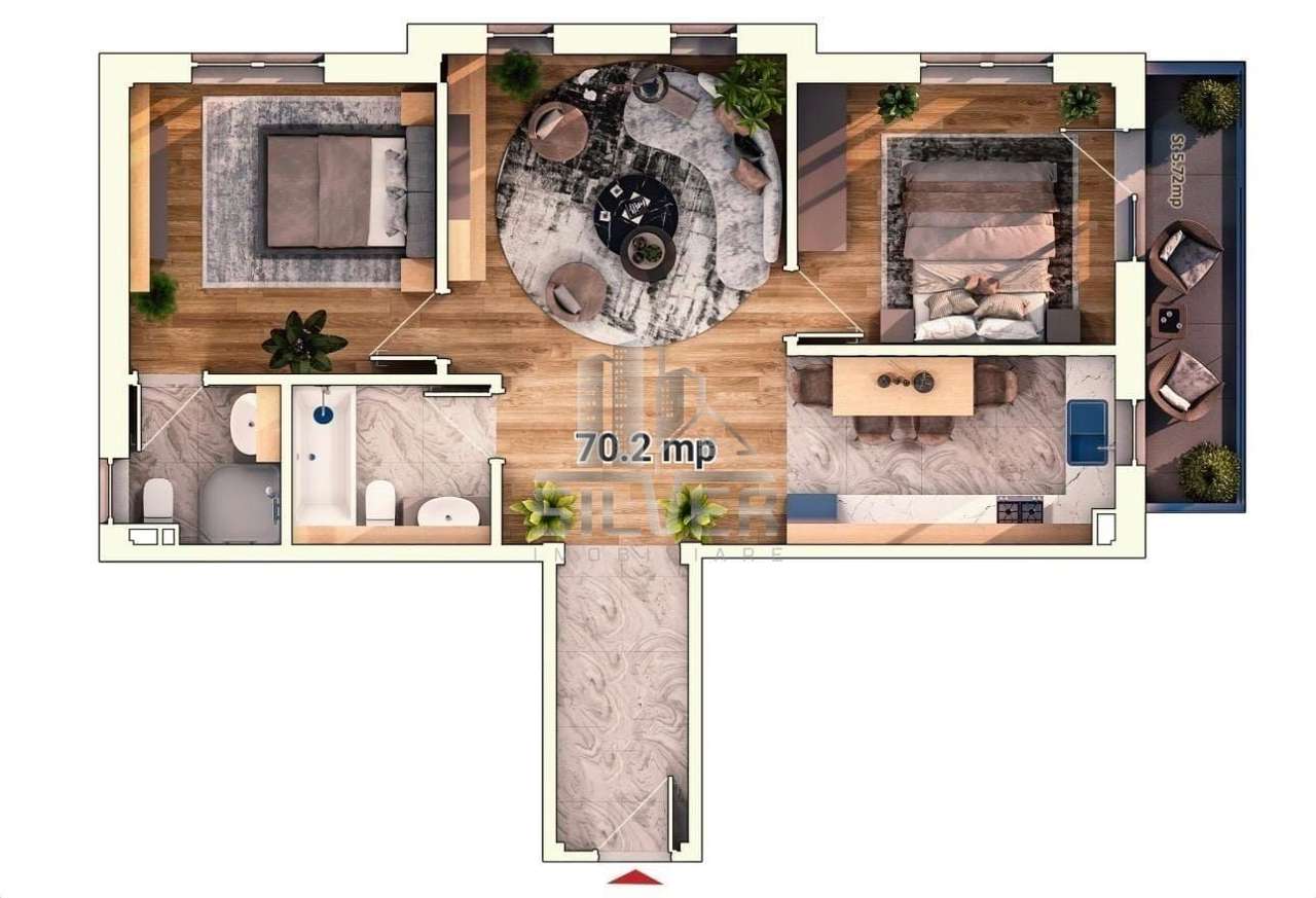 Apartament cu 3 camere/70 mp/Imobil Premium/Cartier Marasti.-1