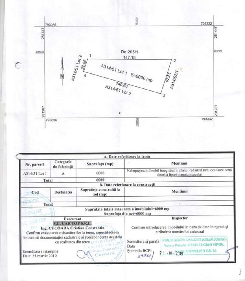 Costinesti teren intravilan 12600 mp distanta de Beach Please 500 m - Imagine principală: 3/5