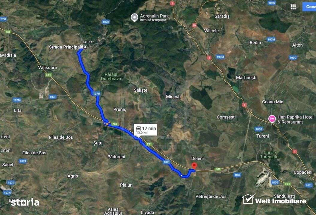 Teren Salicea, acces bun, utilitati, zona de case noi, 2350 mp, 23m x - Imagine principală: 2/3