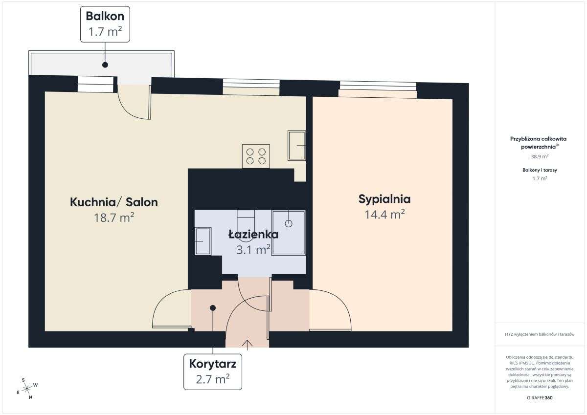 Jasne 2 pokoje | Balkon | Parking za szlabanem-16
