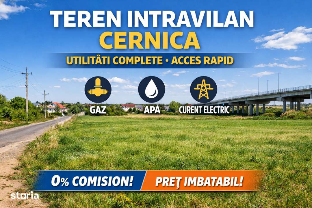 Cernica Teren Intravilan | Utilitati | Acces Rapid | 0% Comision | Opo-0