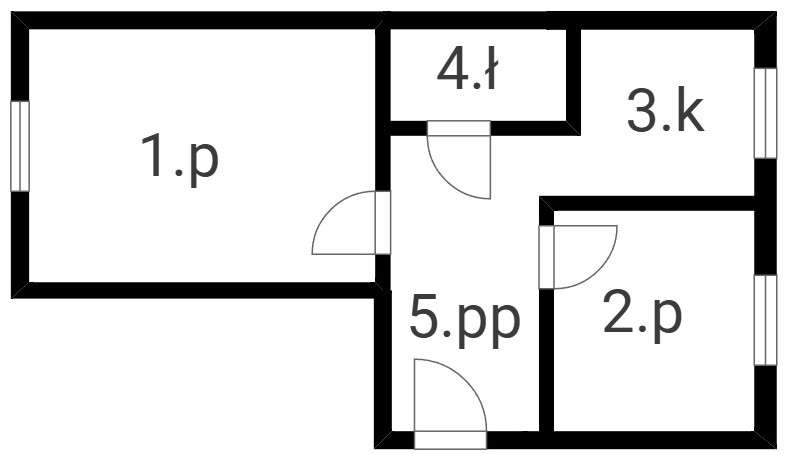 Dwupokojowe mieszkanie - 1 piętro z pięknym widokiem z okna-7