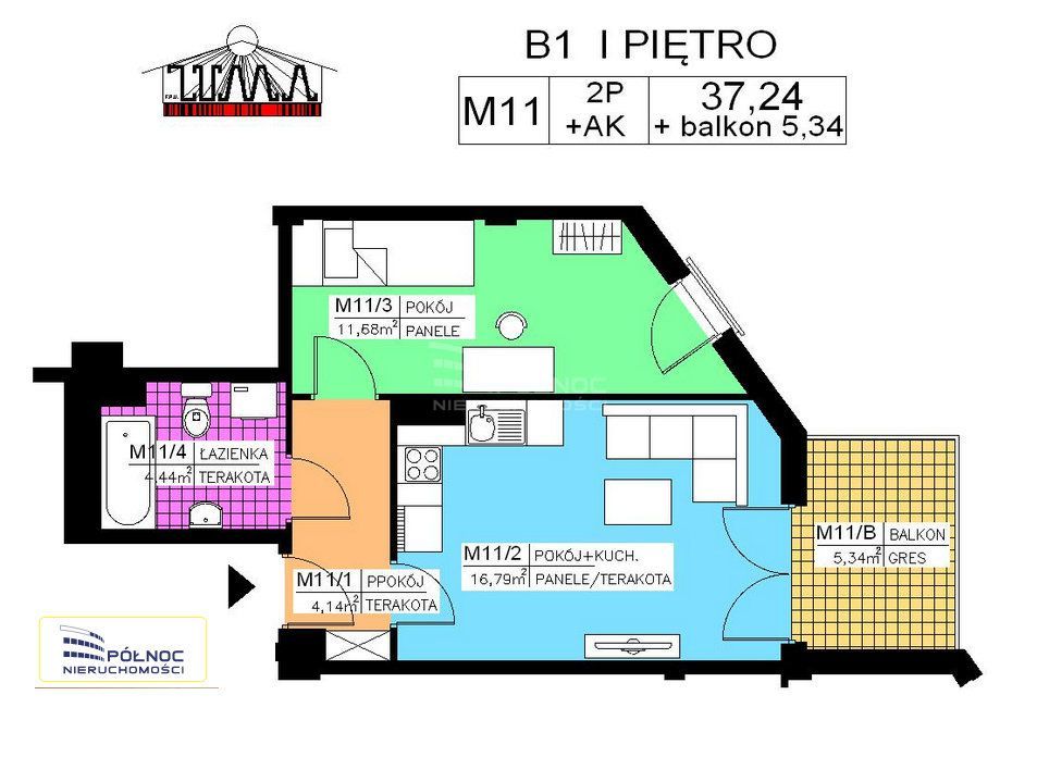 37m2 Przy Oś Świętokrz Balkon Mieszkania od 25m2