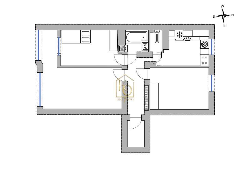 3 pokoje z oddzielną kuchnią po remoncie-3