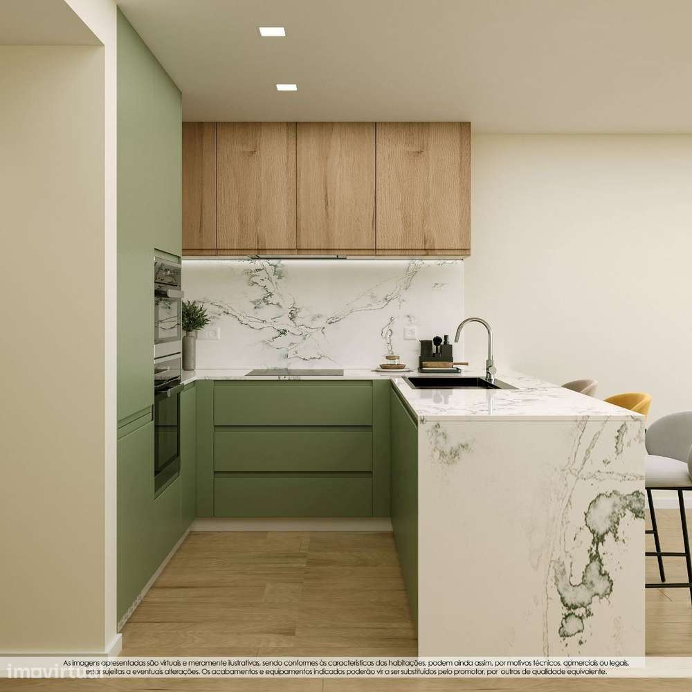 Apartamento T1 Novo com 2 casas de banho, varanda e lugar de garagem! - Grande imagem: 2/15