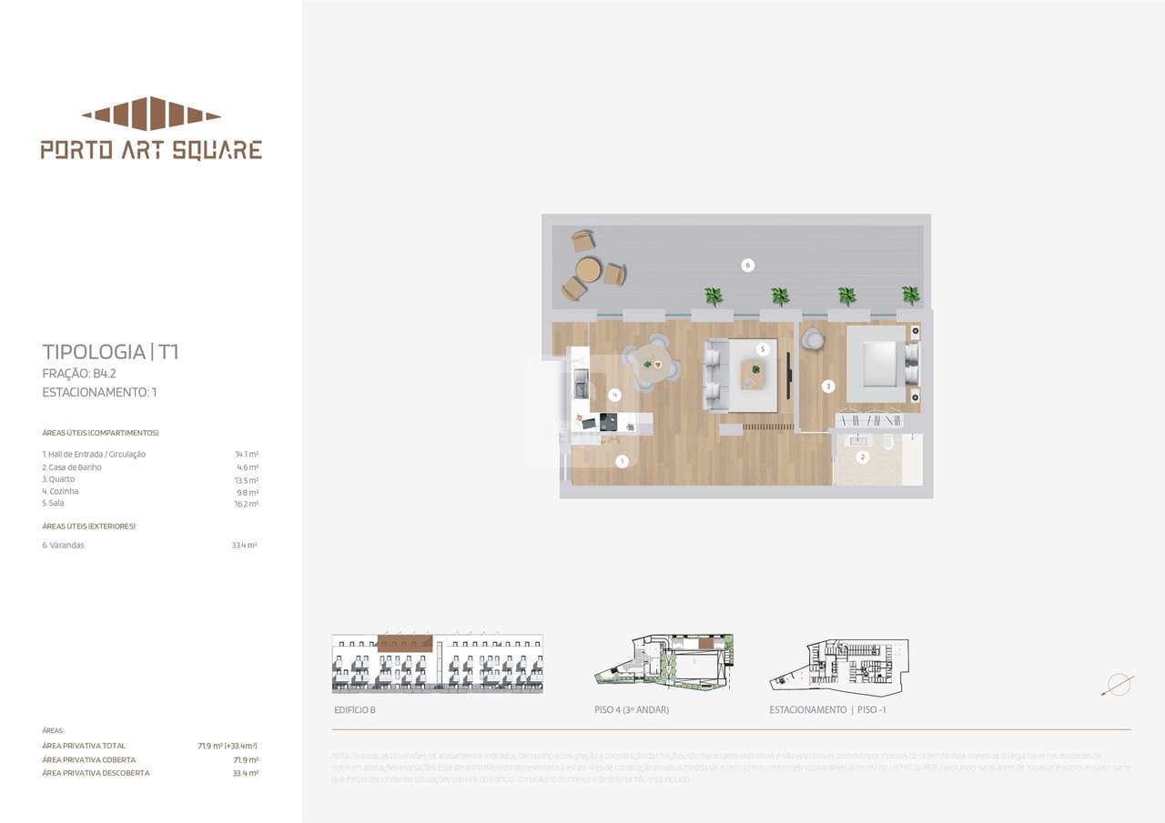 T1 Terraço Privativo | T1 Novo Centro Porto | Apartamento Art Square-7