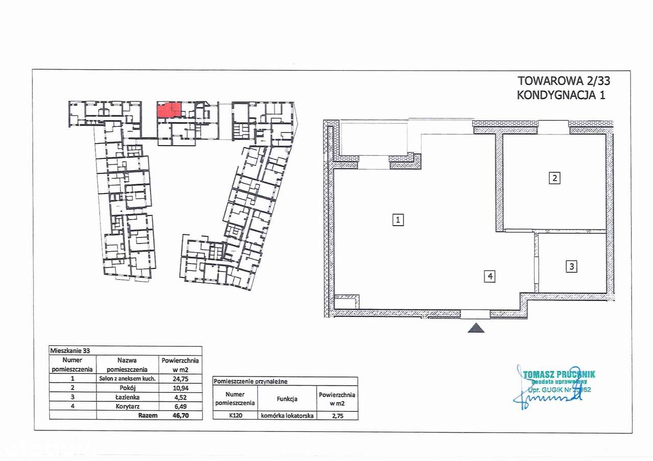 2-pokojowe mieszkanie 46m2 Bez Pośredników - Pełny obrazek: 2/7