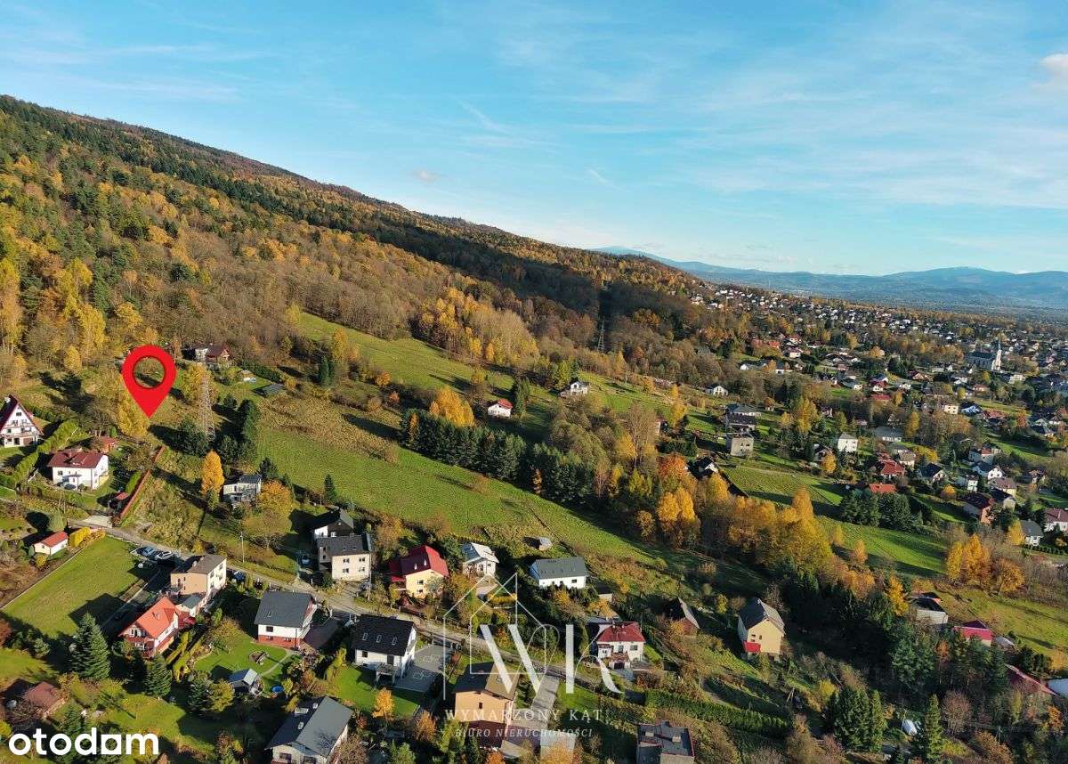 Duża działka z widokiem na góry w Wilkowicach!-5