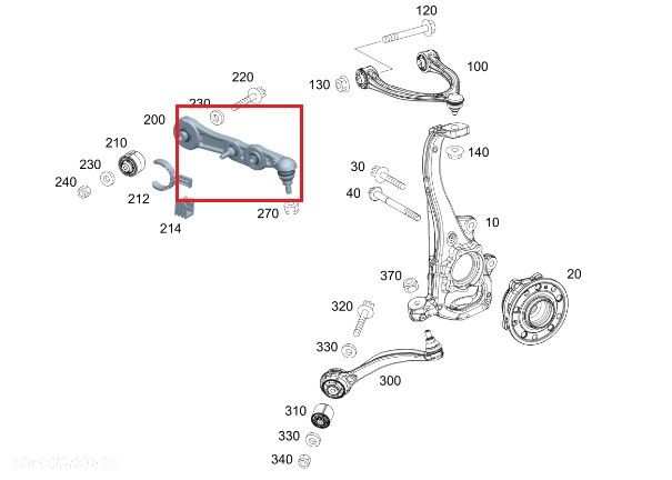 MERCEDES W238 W257 Wahacz górny przedni lewy - 2