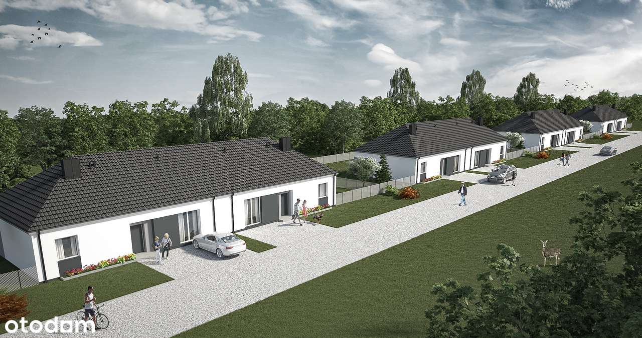 Siekierki Wielkie , nowoczesna zabudowa parterowa ze strefą buforową-10