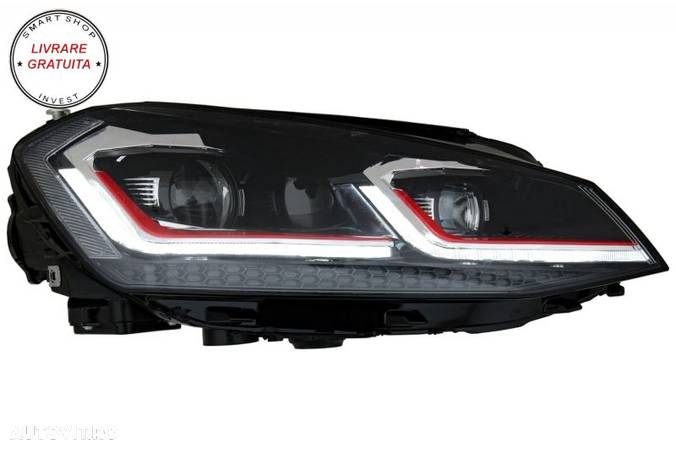 Faruri LED cu Semnal Dinamic cu Grila VW Golf 7 VII (2013-2017) R Design- livrare gratuita - 9