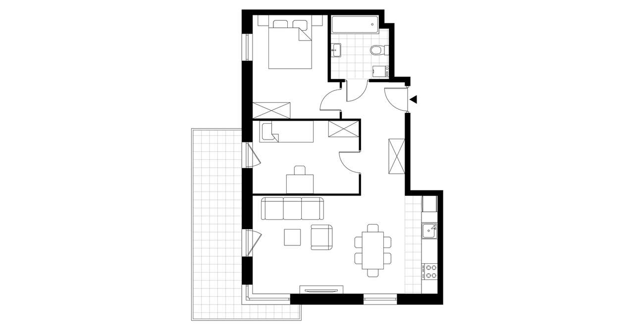 3-pokojowe mieszkanie 57m2 Bezpośrednio - Pełny obrazek: 3/8